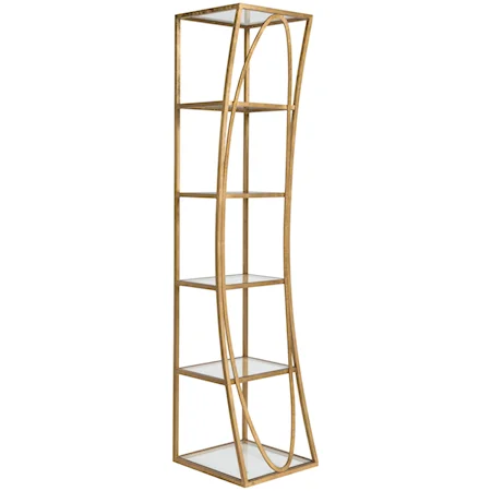 Ellipse Contemporary Slim Etagere Bookcase